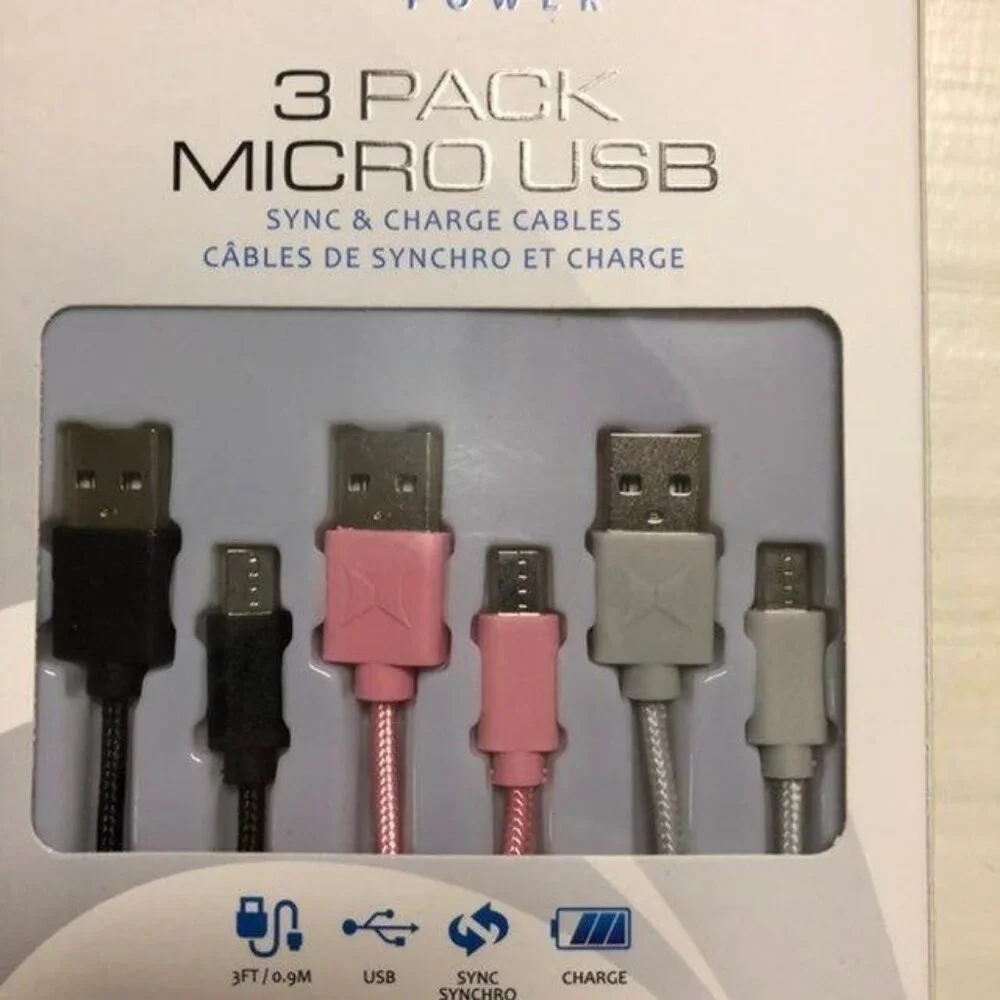 3 Pack Micro USB Chargers
